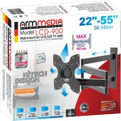 Кронштейн для телевизора Arm Media LCD-900 черный 22"-55" макс.18кг настенный поворот и наклон