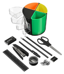 Настольный набор Silwerhof (11 предметов) пластик черный