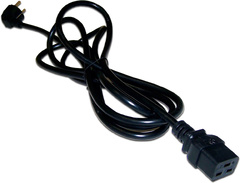 Шнур питания Lanmaster LAN-PP19/SHA-3.0-BK C19-Schuko проводник.:2x1.5мм2 3м 220В 16А черный