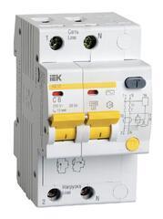 Выключатель автом. дифф. тока IEK MAD10-2-006-C-010 АД12 6A тип C 4.5kA 10мА AC 2П 230В 3мод белый (упак.:1шт)