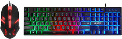Клавиатура + мышь Defender Glion клав:черный мышь:черный/красный USB LED (45123)