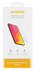 Защитное стекло для экрана Digma DGG1AP13PM для Apple iPhone 13 Pro Max/14 Pro Max прозрачная 1шт.