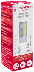 Лампа светодиодная Thomson TH-B4226 4Вт цок.:G4 капсул. 12B св.свеч.бел.теп. (упак.:1шт)