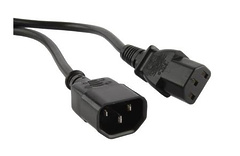 Шнур питания Hyperline PWC-IEC13-IEC14-1.0-BK C13-С14 проводник.:3x0.75мм2 1м 230В 10А (упак.:1шт) черный