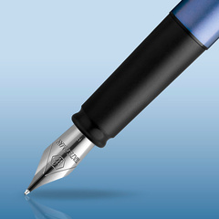 Ручка перьев. Waterman Graduate Allure (2068195) LaqBlue CT F сталь нержавеющая подар.кор.