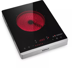 Плита Инфракрасная Kitfort КТ-146 черный/серебристый стеклокерамика (настольная)