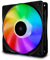 Вентилятор для корпуса Deepcool CF 120 ARGB 120х120x25 черный 4-pin 27дБ (упак.:3шт) (DP-FRGB-RF120-3C) Ret