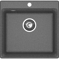 GRANFEST LEVEL LV-510 графит 1 чаша 450*385*200, монтаж: врезной, материал: мрамор, цвет графит