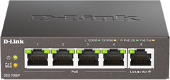 Коммутатор D-Link DGS-1005P DGS-1005P/B3A (L2) 5x1Гбит/с 4PoE 60W неуправляемый