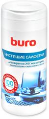 Салфетки Buro BU-Tscreen для экранов мониторов/плазменных/ЖК телевизоров/ноутбуков туба 100шт влажных