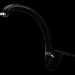 GRANFEST 3323 черный смеситель для кухни, C-образный, материал: латунь, поворотный излив, цвет черный