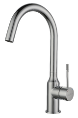 RIVELATO 1923502 BS однорычажный смеситель для кухни Garda С-обр. D-35мм, поворотный излив, материал: латунь, цвет: нержавеющая сталь